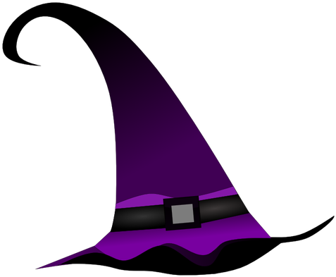 Violet Clipart Hat - Purple Witch Hat Png (500x416)