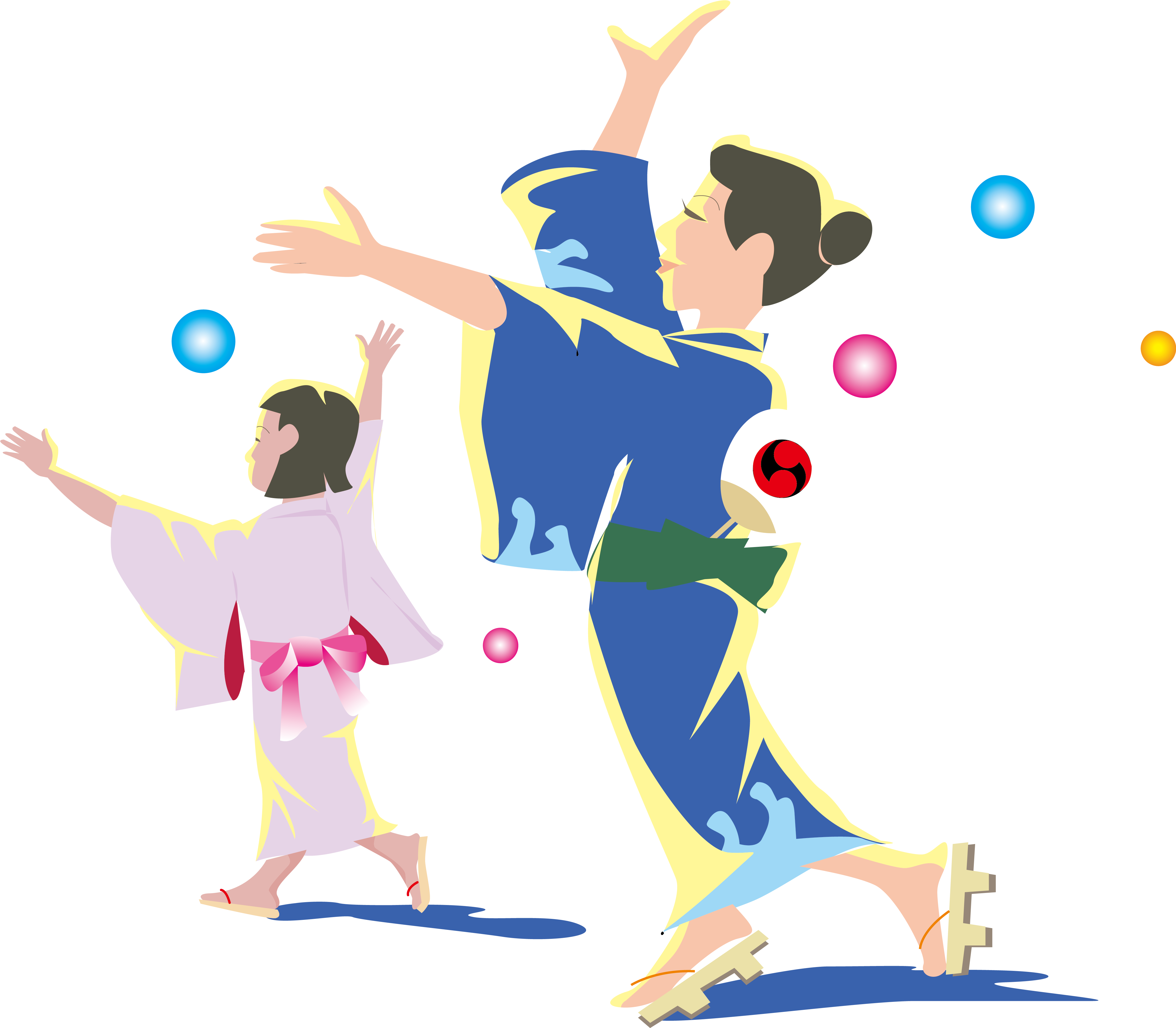 Japan Dance Clip Art - Japanese Mother In Kimono (4867x4255)