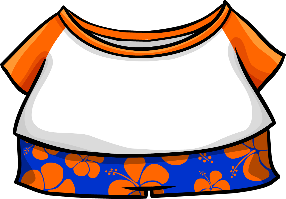 Hawaii Clipart Penguin - Club Penguin Hawaiian Outfit (1144x797)