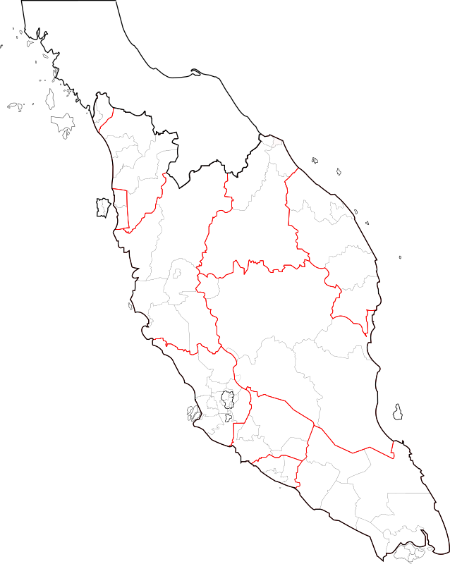 Medium Image - Map Of Constituencies Malaysia (638x800)