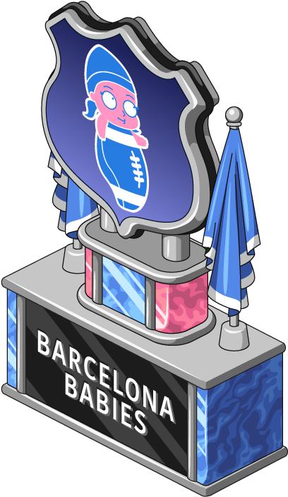 Barcelona Dancing Football Babies - Cartoon (423x712)