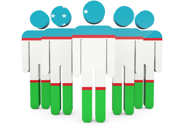 Illustration Of Flag Of Uzbekistan - South African Flag People (640x480)