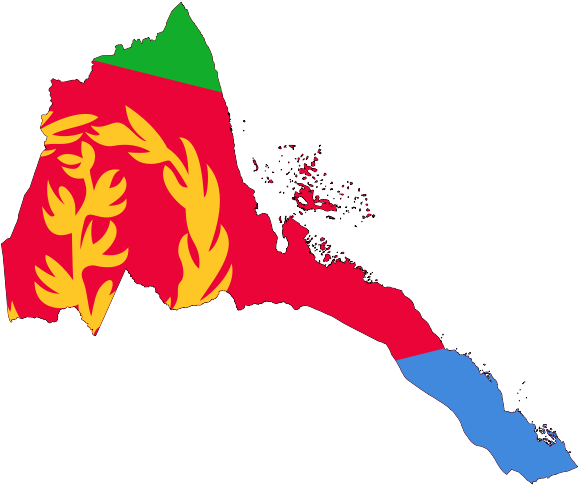 The Prophetic Voice Of The Catholic Bishops Of Eritrea - Eritrea Flag Map (586x492)