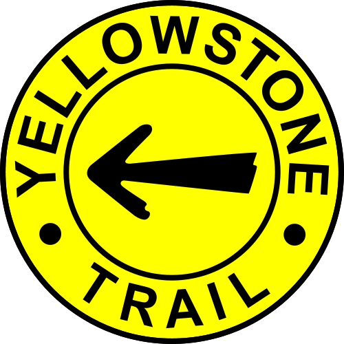 File - Yellowstonetrail - Svg - Circle (500x500)