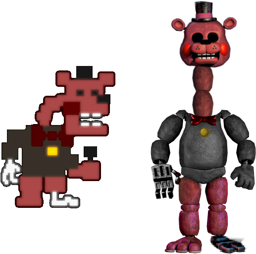 Fnaf World Halloween Edition - Fnaf World Red Bear (565x528)