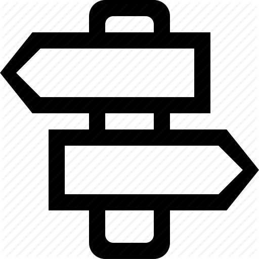 Information And Links To Specific Trails Within The - Road Sign Black And White Png (512x512)