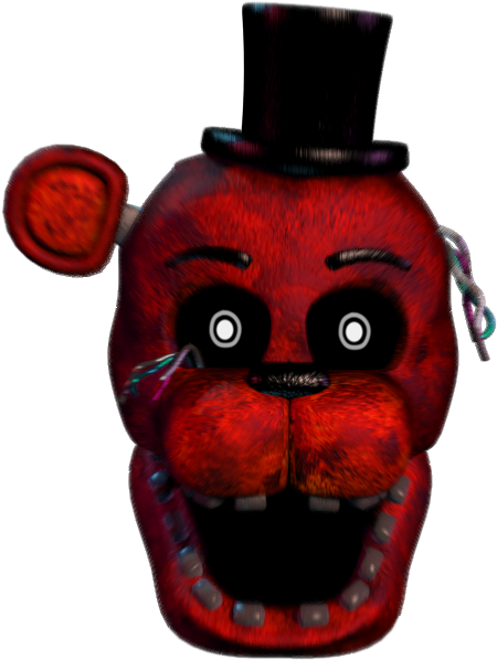 Redbear Jumpscare By Portalrabbit - Fnaf Golden Freddy Head (495x686)