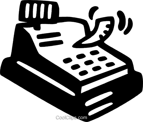Cash Register Royalty Free Vector Clip Art Illustration - Cash Register Clip Art (480x410)