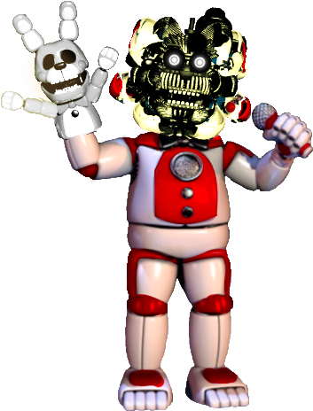 Luigihorror64 9 0 Funtime Redbear By Xn3bula - Fnaf Funtime Freddy No Bonbon (377x502)