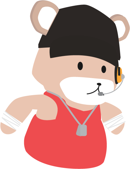 Tf2 Scout Bear Red By Ninja-steave - Cartoon (612x792)