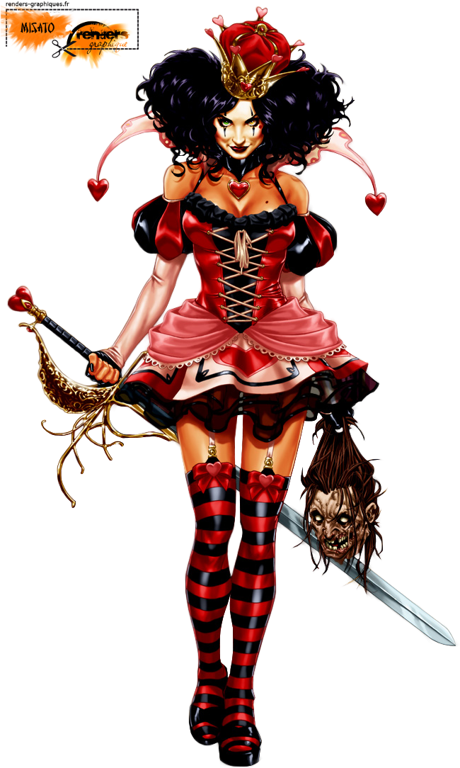 Render Reine De Coeur Alice Au Pays Des Merveilles - Halloween Costume (662x1096)