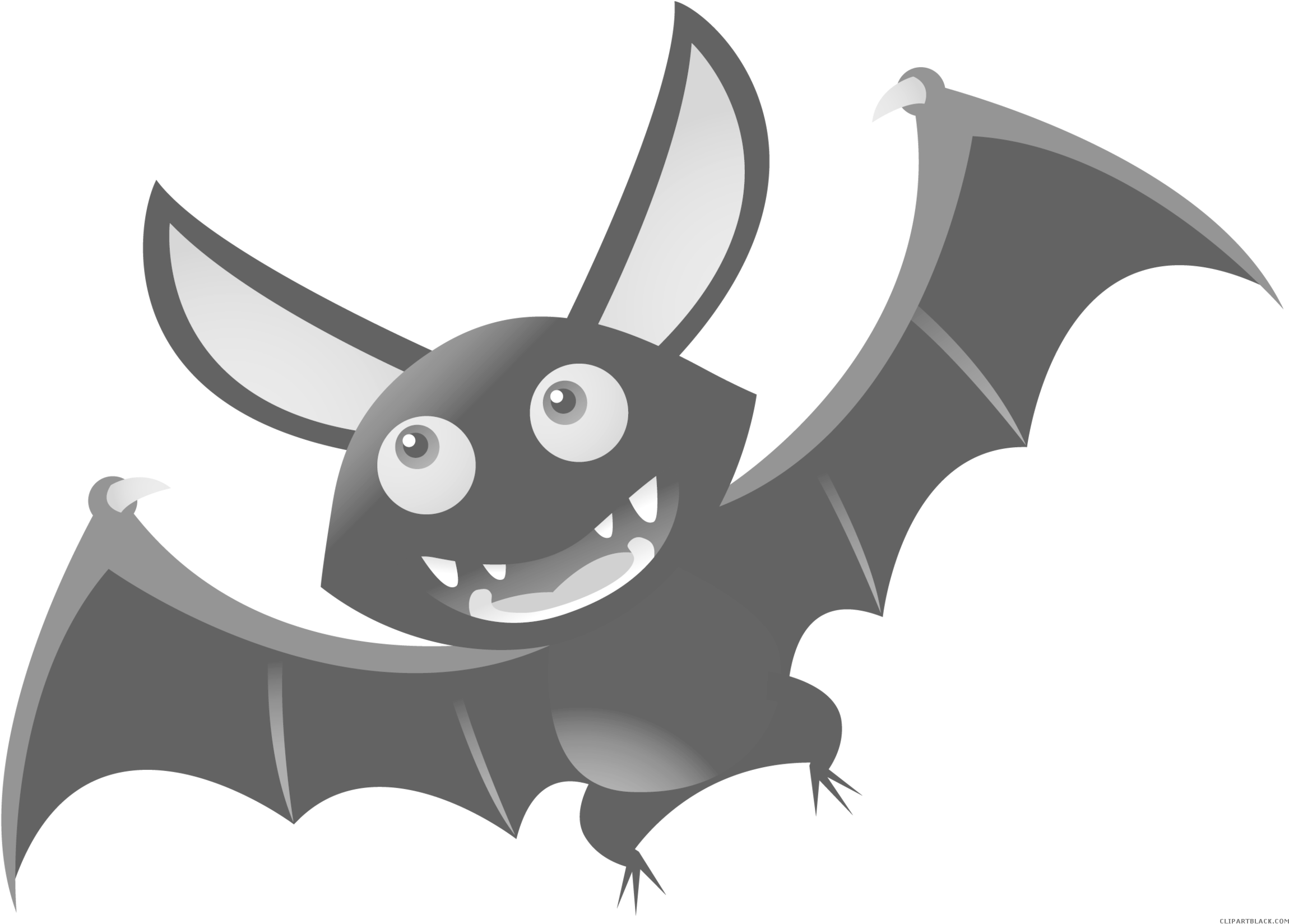 Bat Animal Free Black White Clipart Images Clipartblack - Bat Cartoon Png (2350x1672)