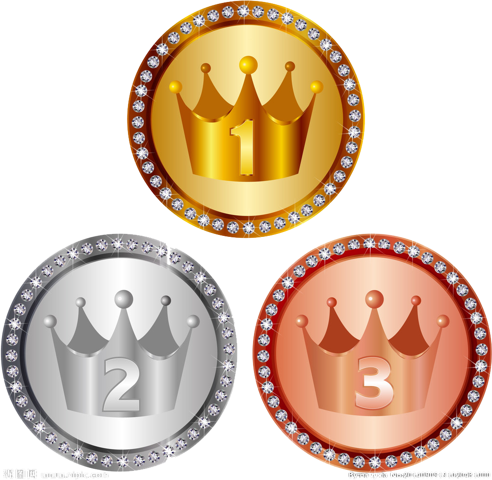 Medalla De La Corona De Plata De Oro De La Ilustración - 冠 亚 季 图标 (1024x1017)