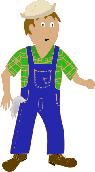 Farmer Clipart Mother - Cartoon Farmer (330x597)