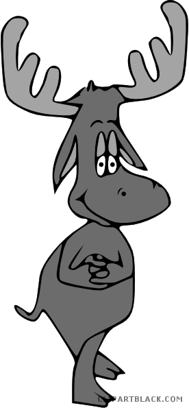 Moose Animal Free Black White Clipart Images Clipartblack - Wilderness Gang: Loving Others Who Hurt Us Coloring (276x595)