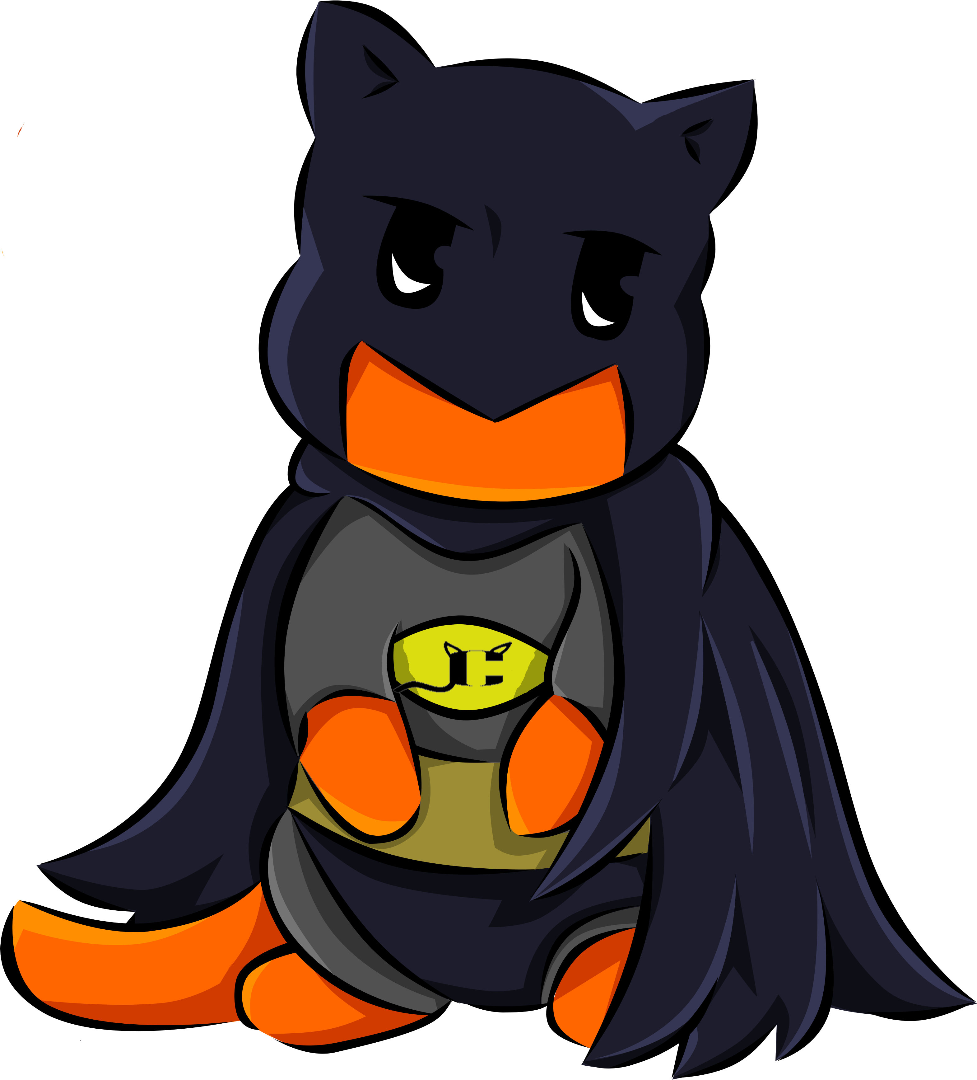 Bat Clipart Cat - Batcat Clipart (3272x3592)