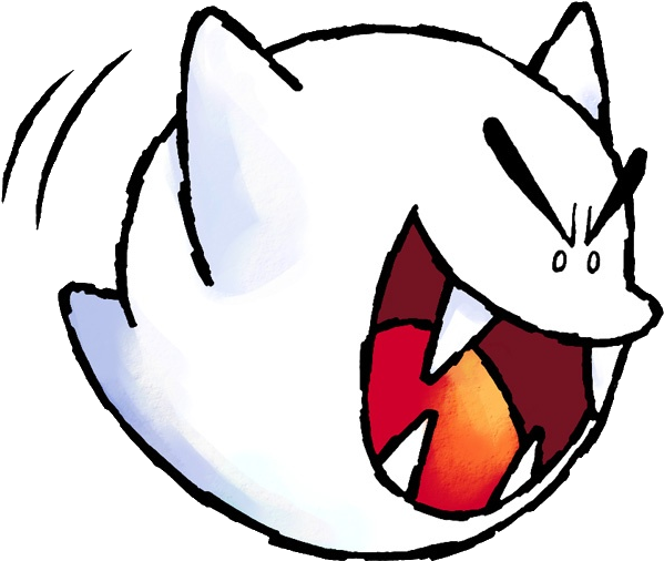 Artwork Of Bigger Boo From Super Mario World - Yoshi's Island Bigger Boo (640x602)