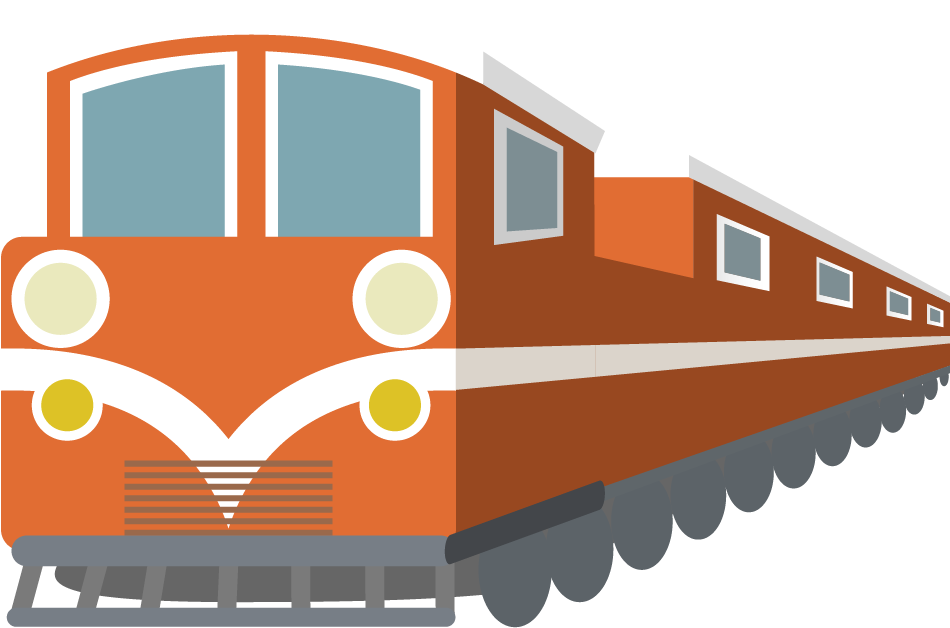 Taiwan Tourist Attraction Flat Design - 火車 卡通 (1116x836)