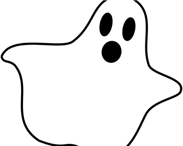 Ghostly Clipart Sign - White Ghost (640x480)