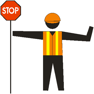 Repository Rh Dot Ny Gov Road Safety Black And White - Work Zone Traffic Control (376x375)