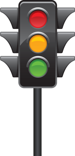 Classroom & Behind The Wheel Training - Traffic Light Clipart Png (240x500)