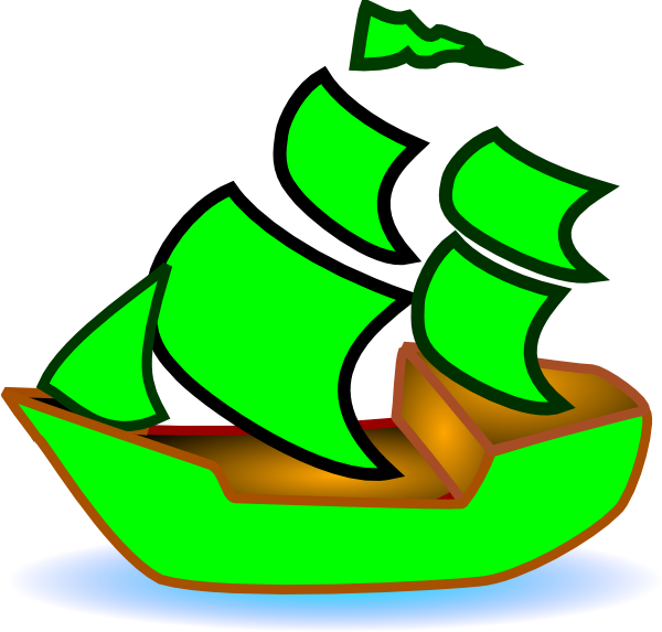 Green Boat Clip Art - Green Boat Clipart (600x573)