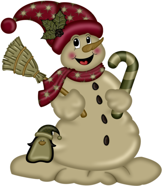 Noel Bonhommes De Neige - Cartoon (600x655)