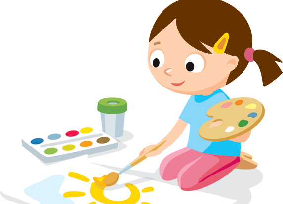 Art And Craft Is An Educational Technique That Allows - Kid Painting Clipart (573x415)