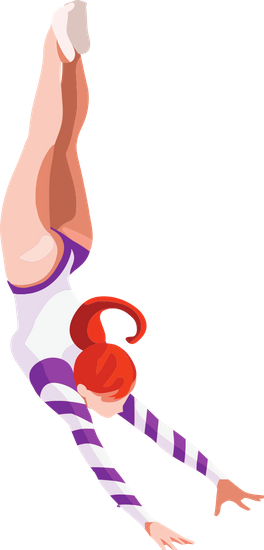 Gymnastics Uneven Bars Clipart - Illustration (264x550)