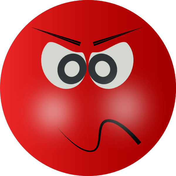 Clip Art Angry Mean Smiley Clipart - Angry Sad Face Png (600x600)
