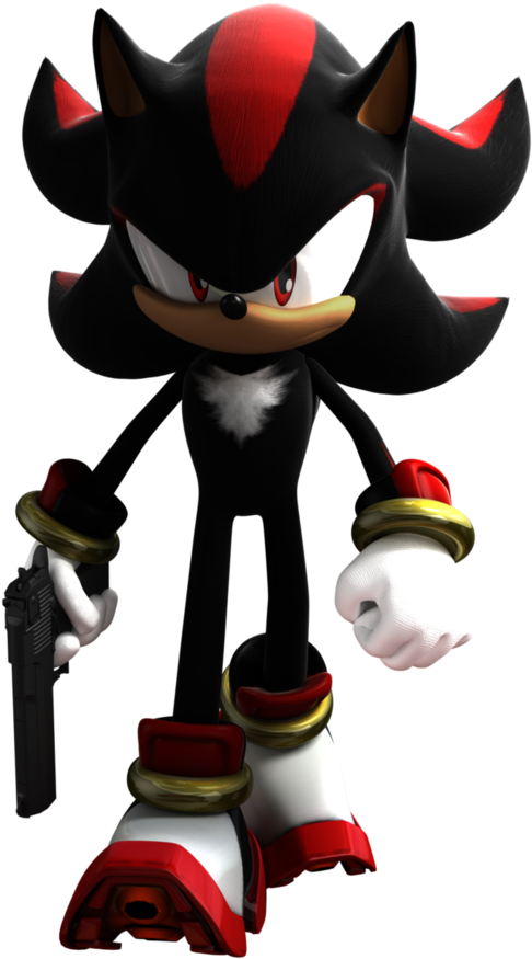 Shadow With A Gun By Sparkschannel - Cartoon (757x1056)