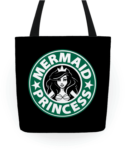 Mermaid Princess Coffee Tote Bag - Mermaid Princess Starbucks (484x484)