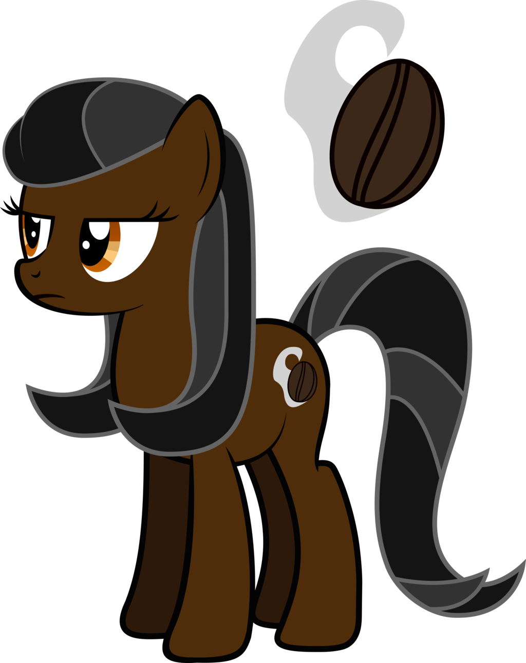 Coffe Fim Oc Black Coffee By - Mlp Brown And Black Pony (1024x1291)