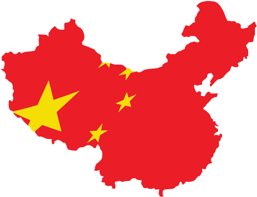 Flag And Map Of China - China Map Flat (550x550)