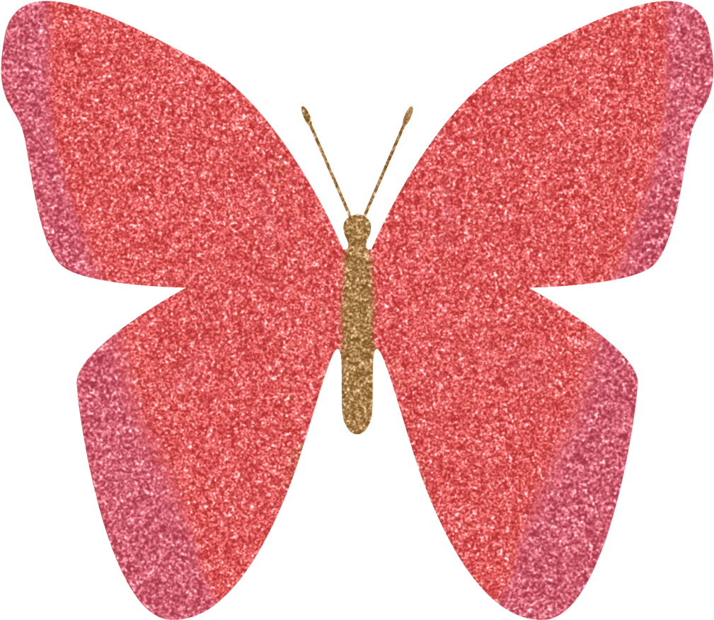 Glitter Butterfly Clipart - Pink Butterfly Clipart Png (1024x1024)
