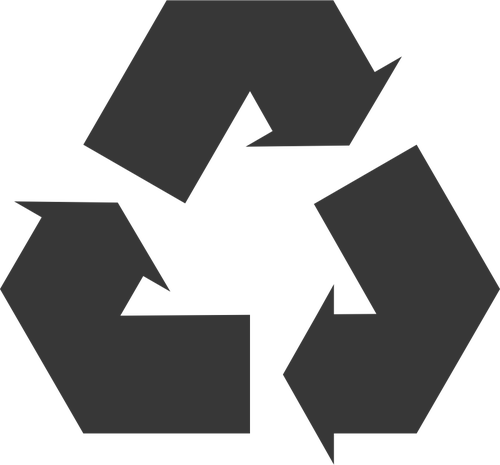 Vector Graphics Of Grey Recycle Symbol - Keep Calm And Recycle (500x465)
