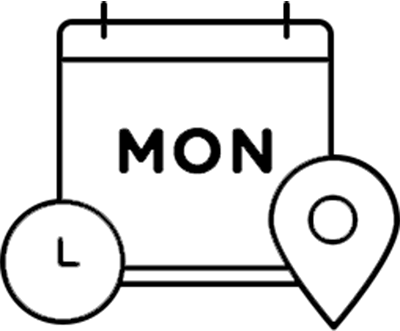 Pick A Date, Time & Location - Circle (400x331)