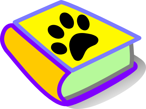 Paw Print With Book (600x449)