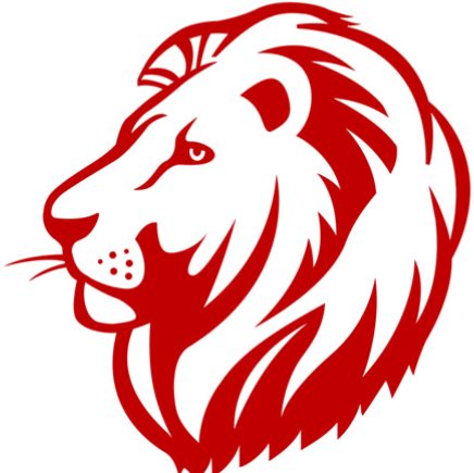 Toby Lawless Elementary School Logo - Black And White Lion Head Lion Clipart (643x442)