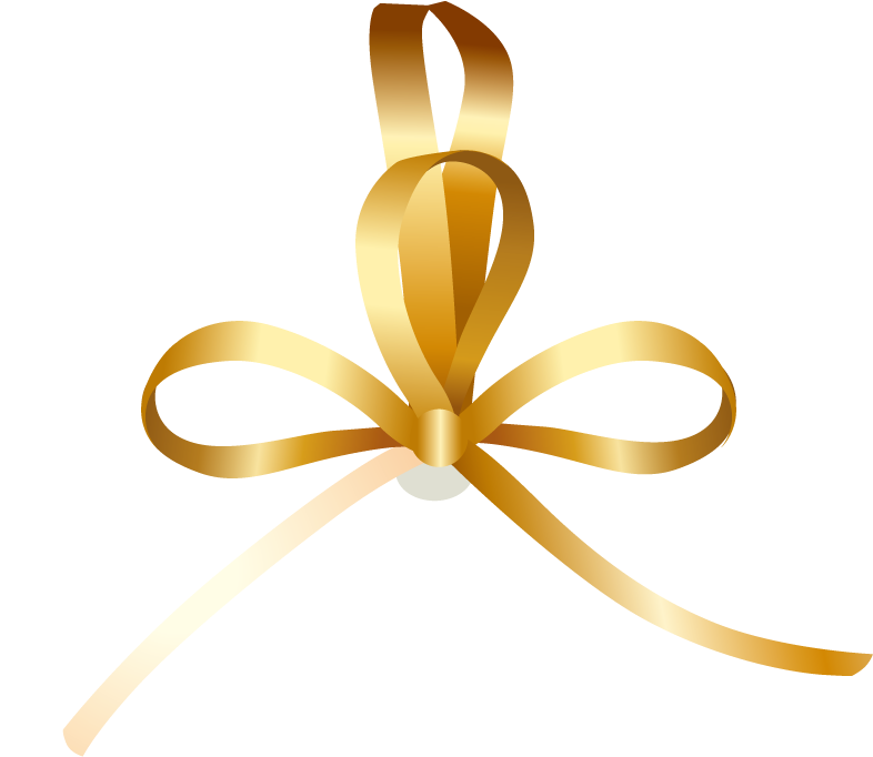 Ribbon Butterfly Gold - Gold (800x800)