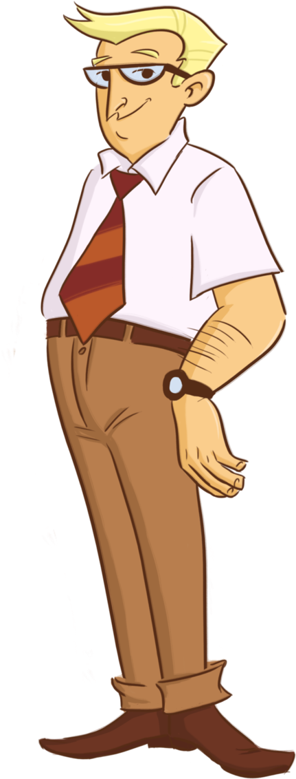 Classic Cn Collab - Dad Of Dexter Cartoon (634x1259)