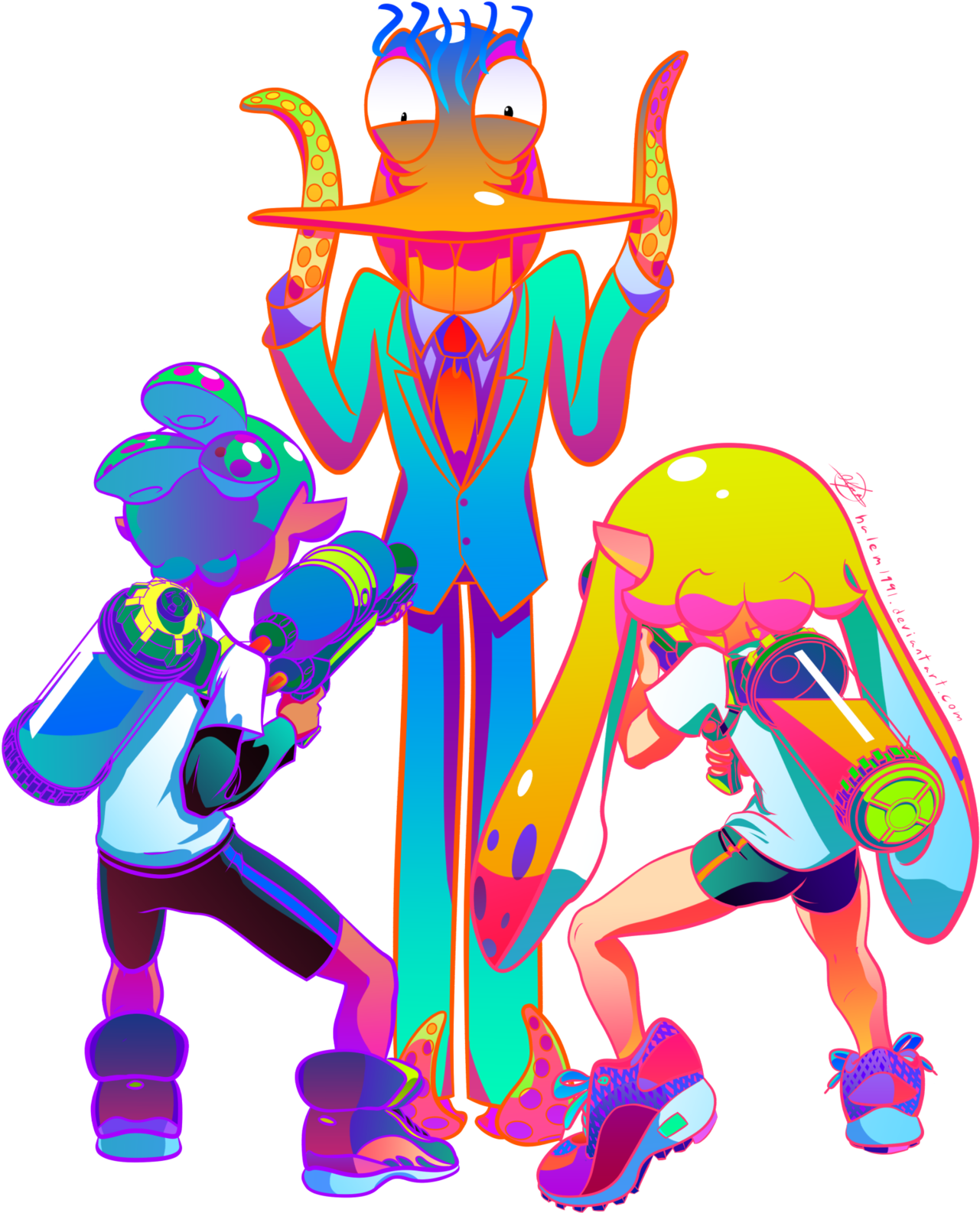 Octodad Fictional Character Art Clip Art - Splatoon Octodad (1600x1600)