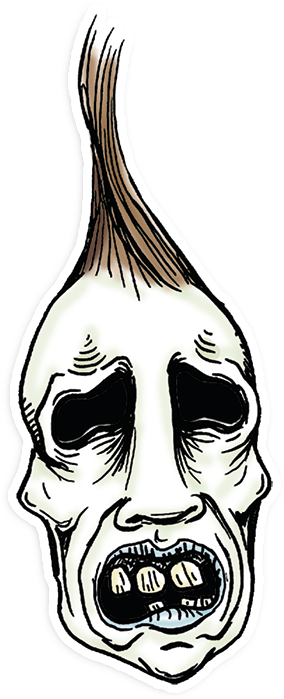 Shrunken Face - Vinyl Sticker - Sticker (648x700)