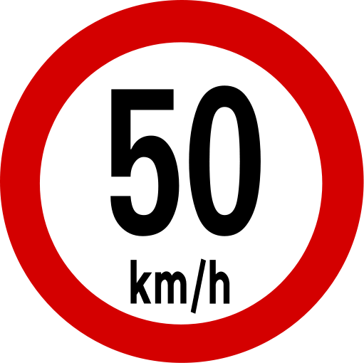 240 × 240 Pixels - 80 Km Road Sign (511x510)