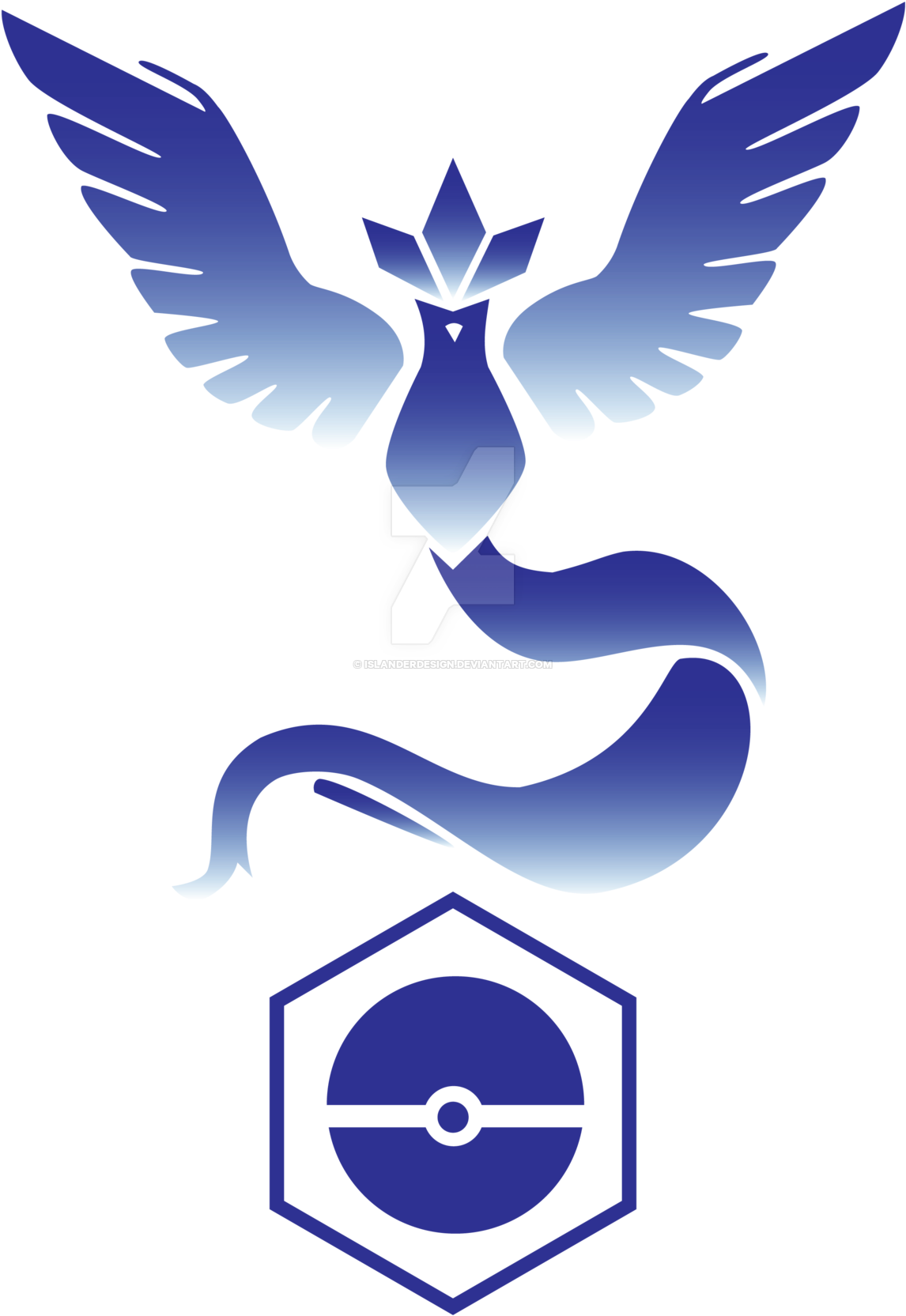 Islanderdesign Pokemon Go- Team Mystic By Islanderdesign - Pokemon Go Team Mystic Png (1600x2182)