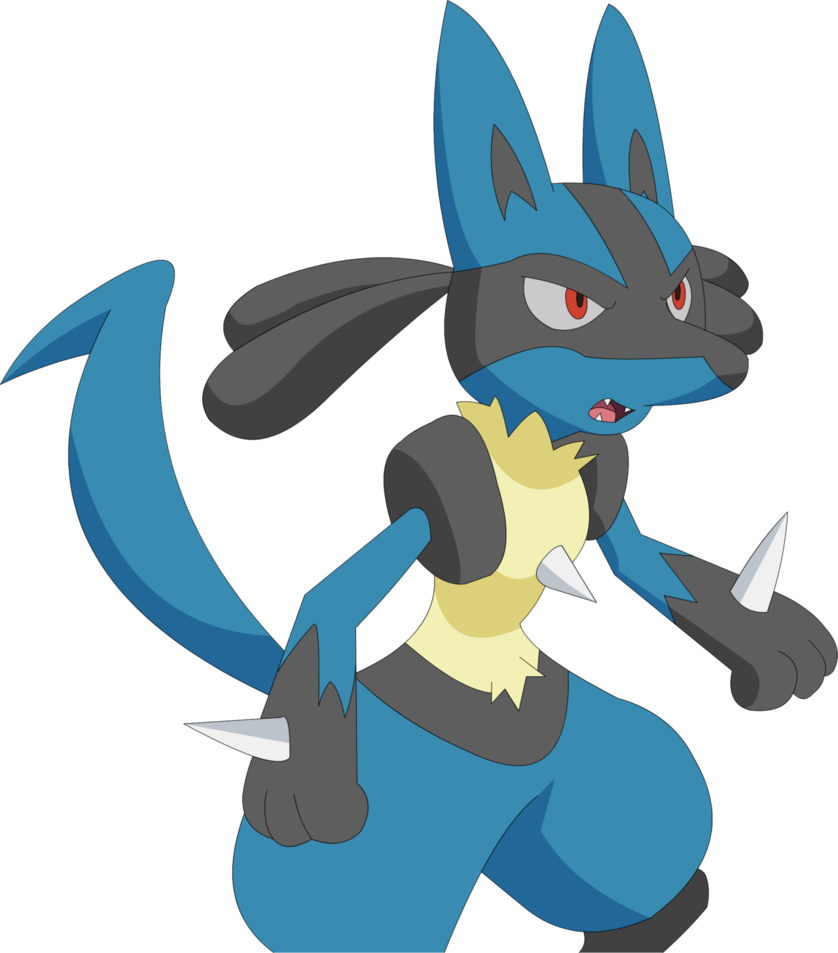 Mammal Vertebrate Cartoon Fictional Character - Suprised Lucario Png (838x953)