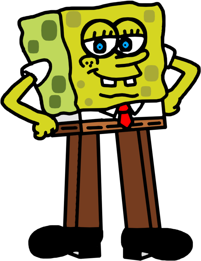 Spongebob Longpants By Marcospower1996 - Spongebob With Long Pants (830x963)