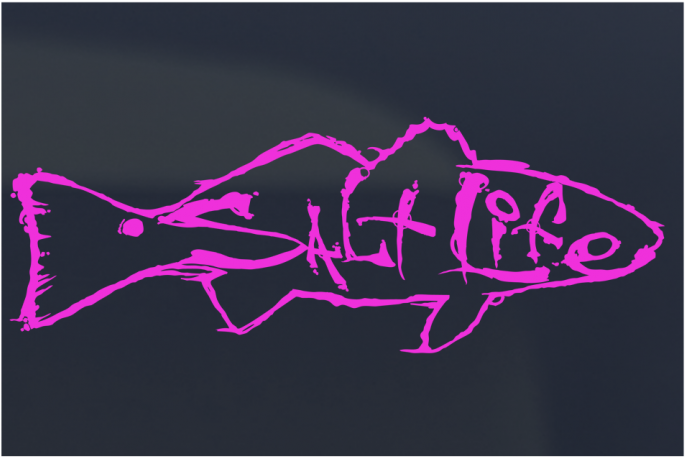 Redfish Decal - Salt Life Redfish Decal - White - Size: Medium - Sa873-wht-m (700x700)