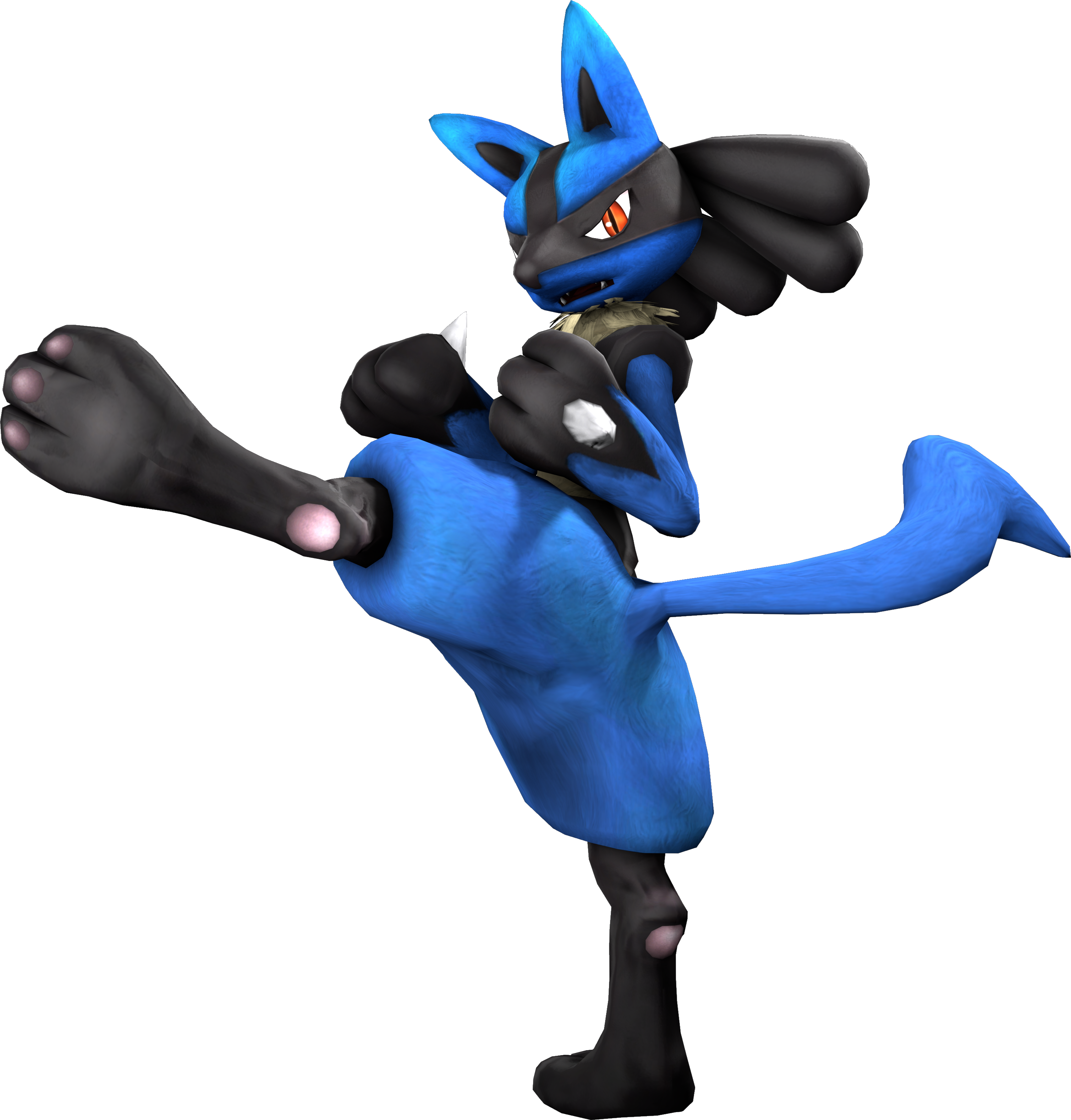 Basic Kick By Lunicaura106 Lucario - Lucario Smash 4 Png (3018x3156)