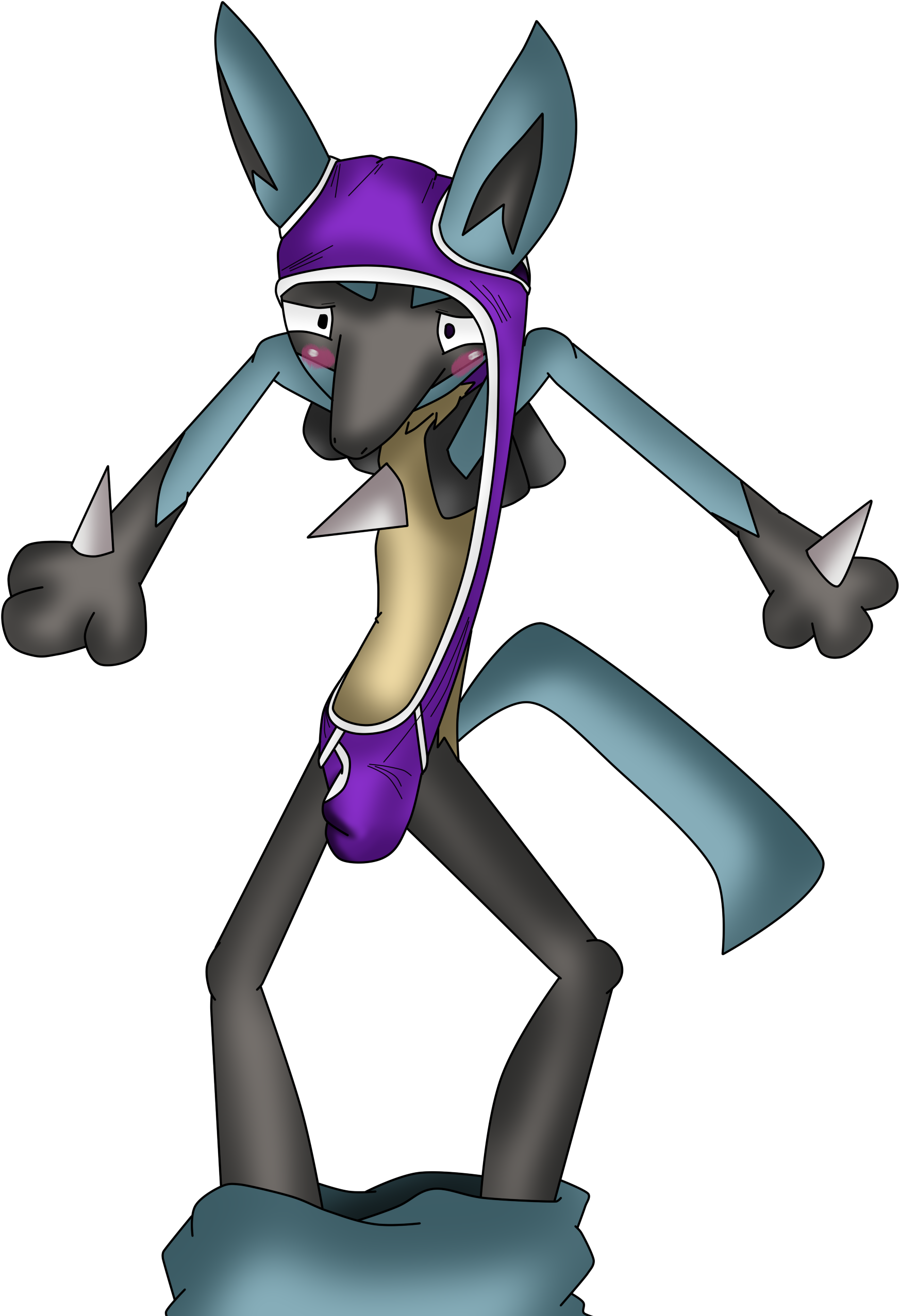 Pokemon Lucario Girl Tickle Comic Images - Briefs (1920x2560)